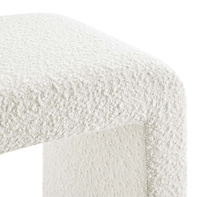 SIMBA BOUCLE FABRIC WATERFALL STOOL | LIVING ROOM