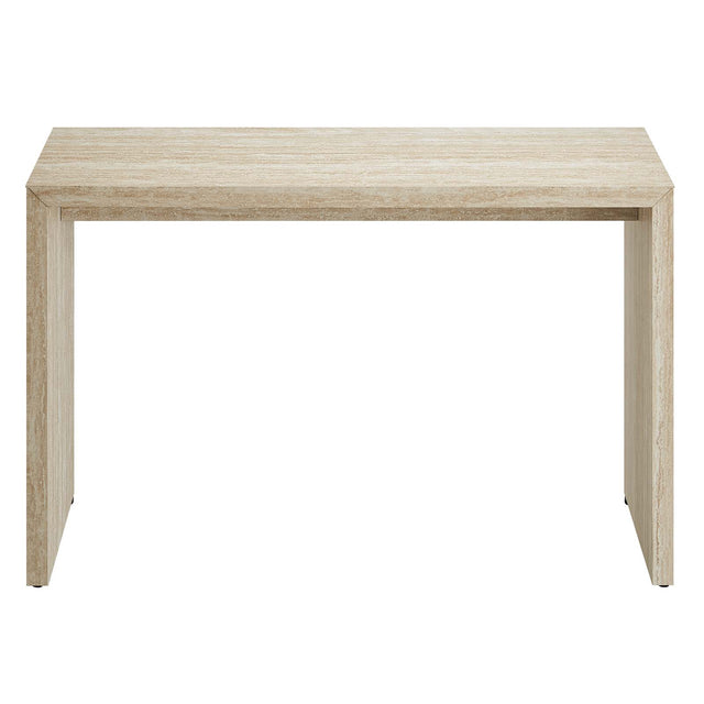MIRELLA FAUX TRAVERTINE CONSOLE TABLE | LIVING ROOM