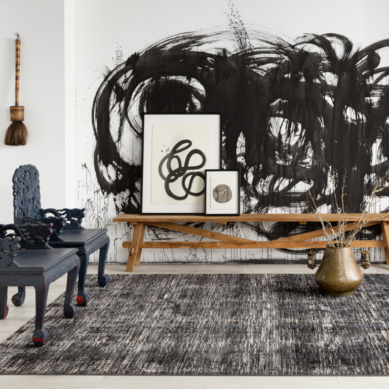 GRAPHITE CARBON POWER LOOMED RUG FROM TURKEY