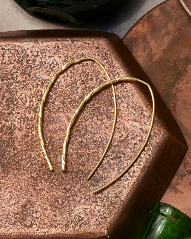 TEXTURED THREADER EARRINGS| JEWELRY