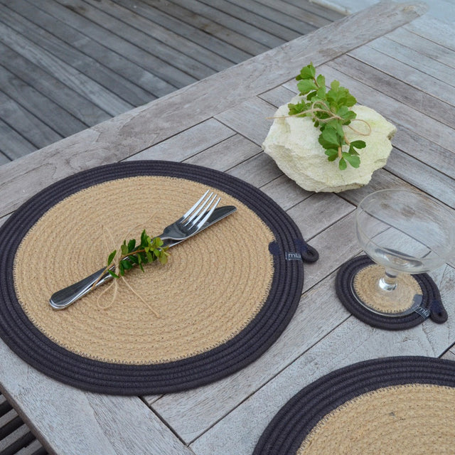 JUTE & BLACK COTTON PLACEMAT