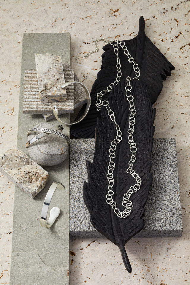 LUBIN SILVER CUFF WIDE| JEWELRY