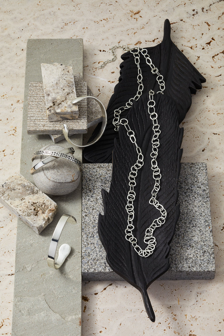 LUBIN SILVER CUFF WIDE| JEWELRY