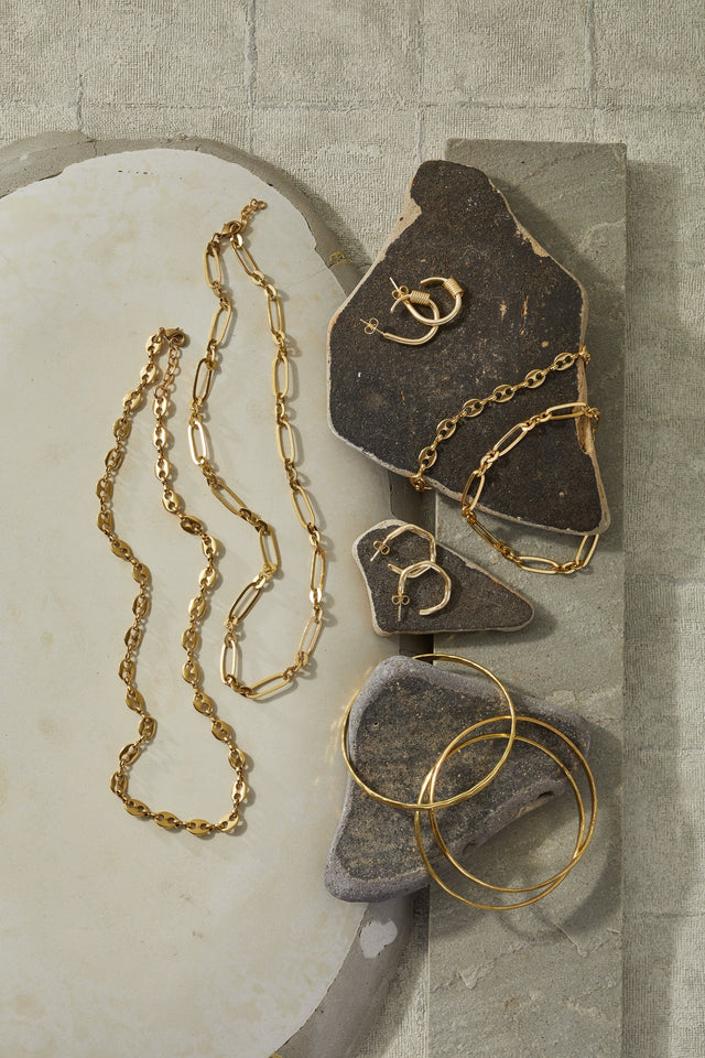 CHISELED BANGLES SET OF 3| JEWELRY