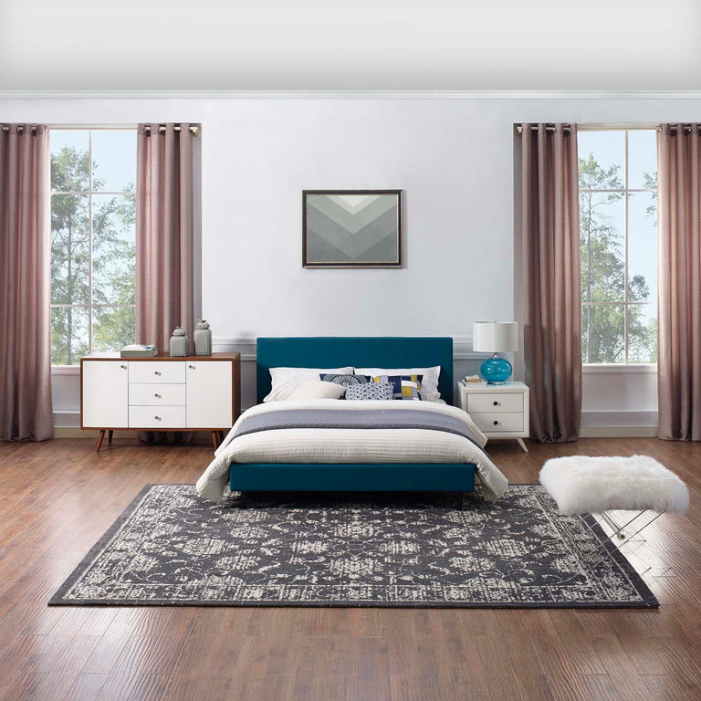 KAZIA DISTRESSED FLORAL LATTICE | AREA RUG