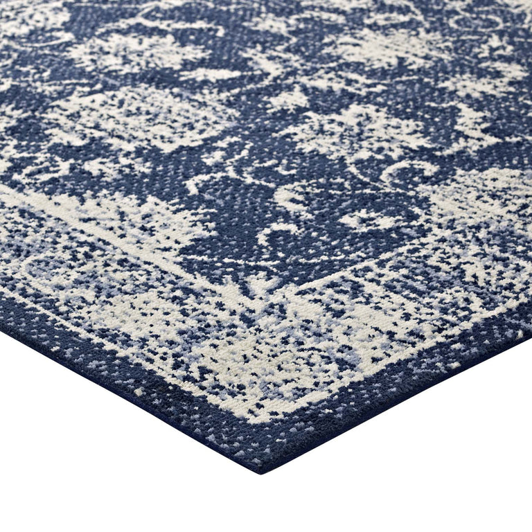 KAZIA DISTRESSED FLORAL LATTICE | AREA RUG