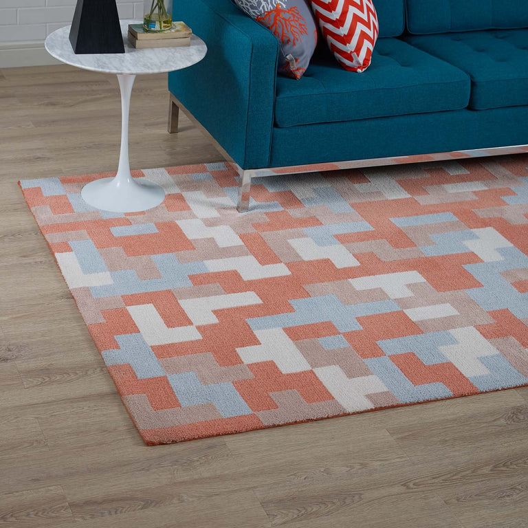 ANDELA INTERLOCKING BLOCK MOSAIC | AREA RUG