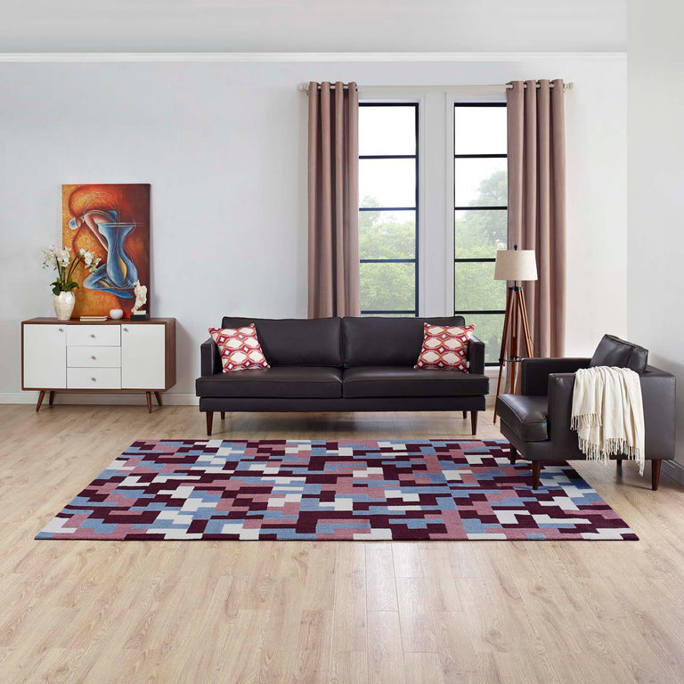 ANDELA INTERLOCKING BLOCK MOSAIC | AREA RUG