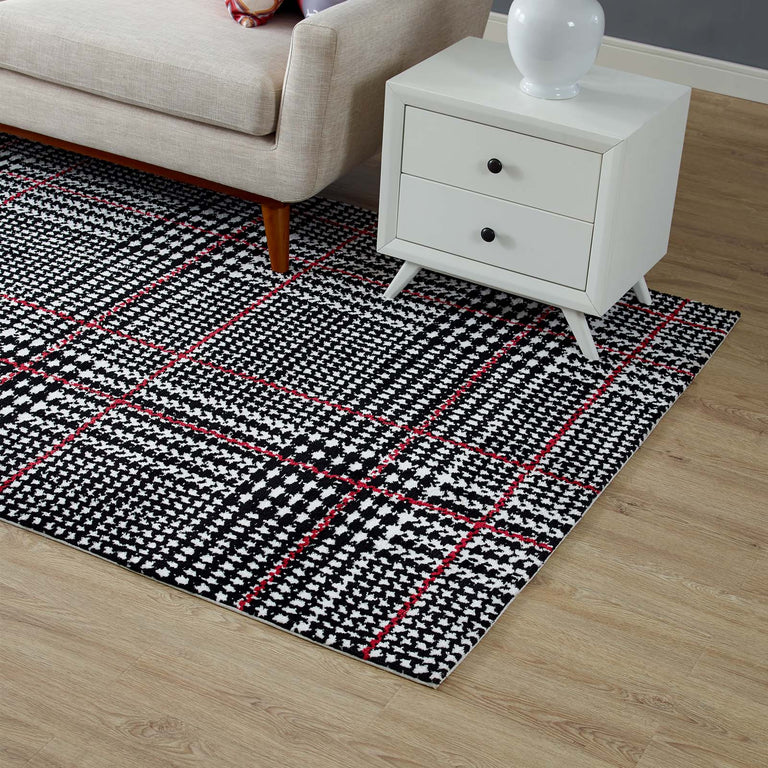 KAJA ABSTRACT PLAID | AREA RUG