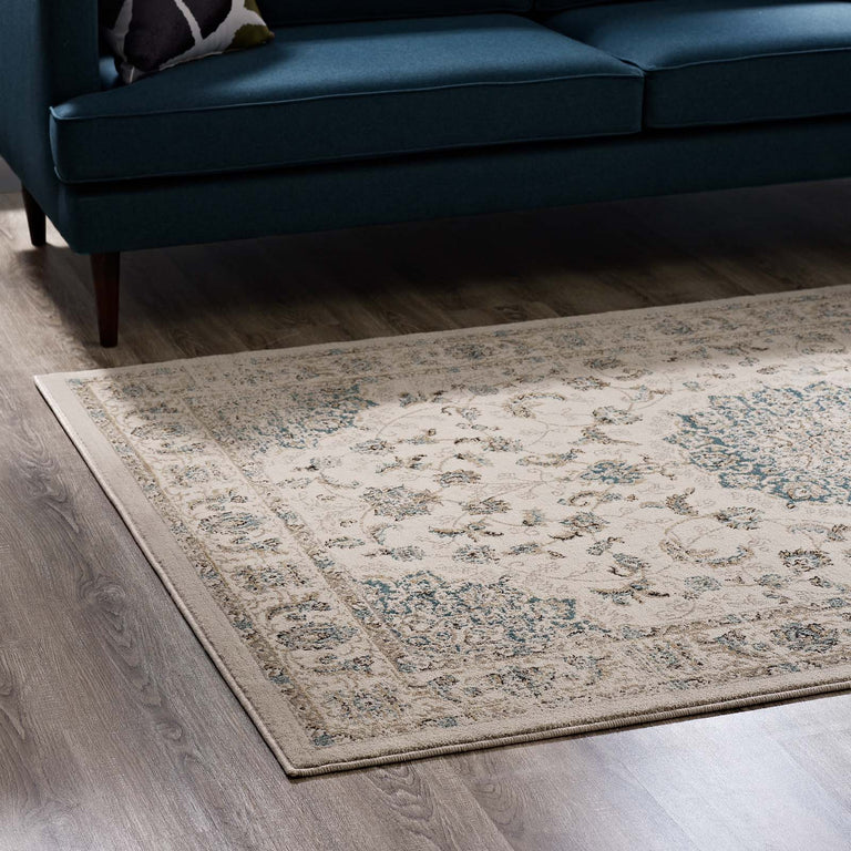ATARA DISTRESSED VINTAGE PERSIAN MEDALLION | AREA RUG