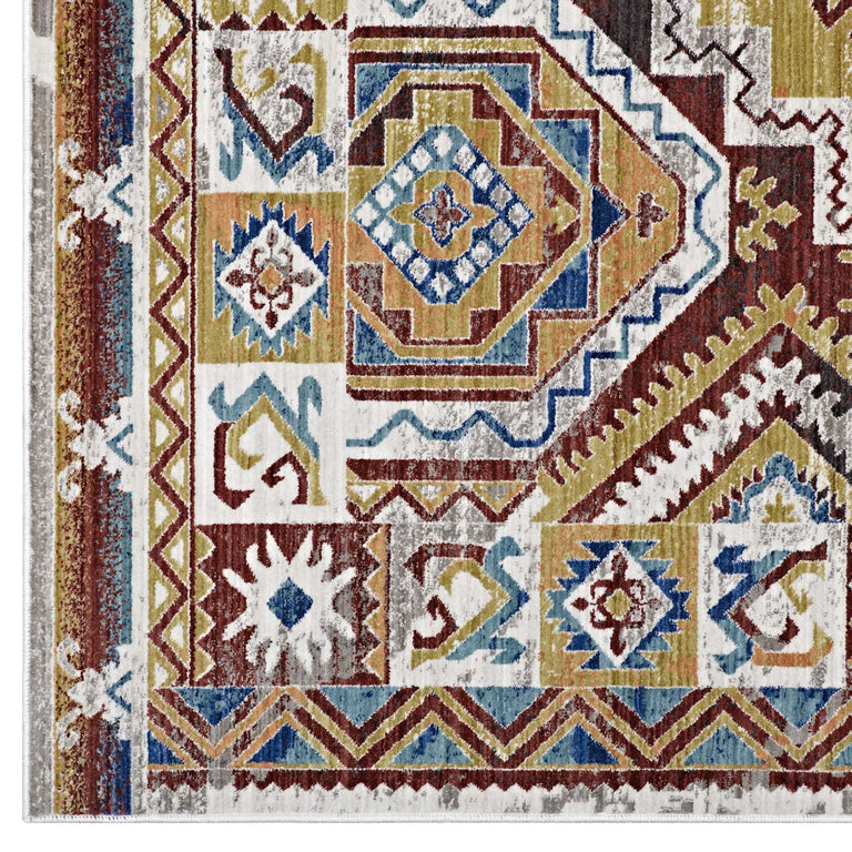 FLORITA DISTRESSED SOUTHWESTERN AZTEC | AREA RUG