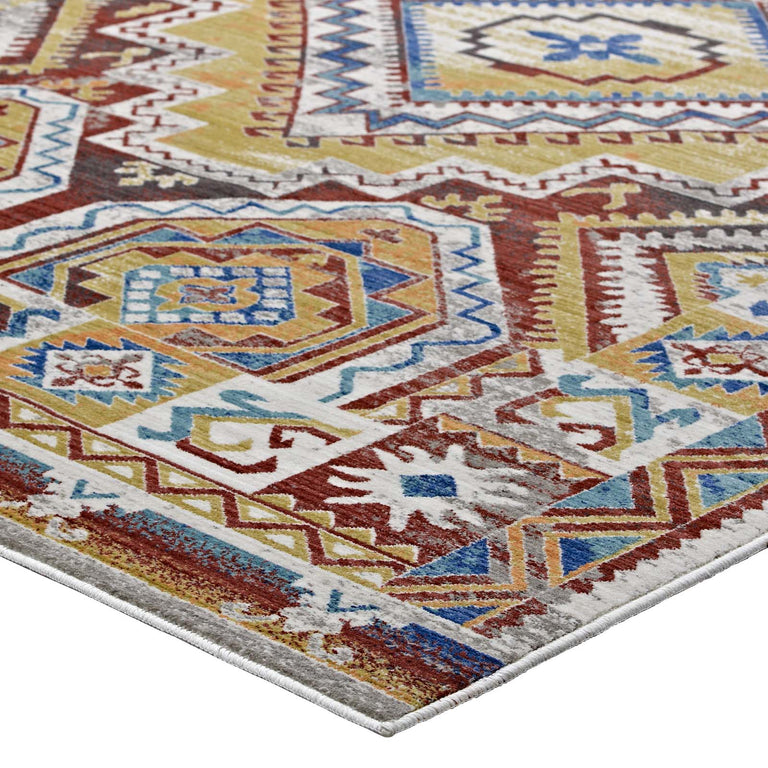 FLORITA DISTRESSED SOUTHWESTERN AZTEC | AREA RUG