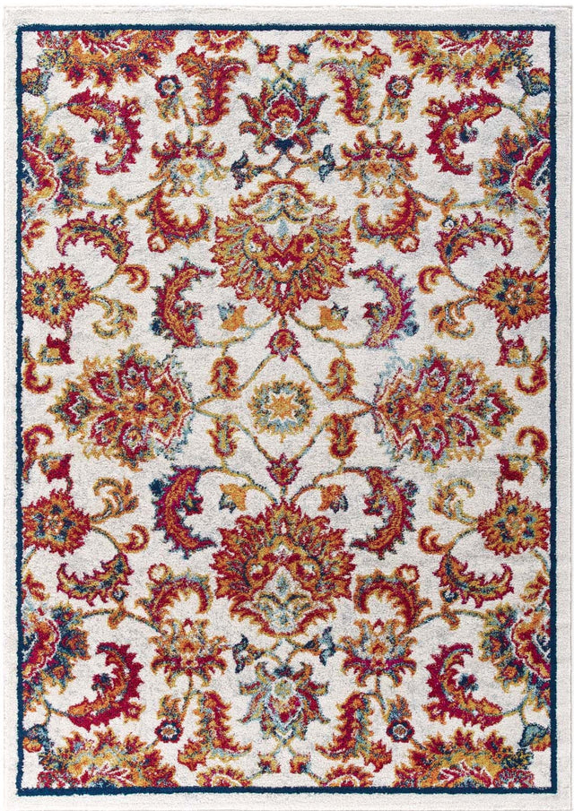 ENTOURAGE AZAMI DISTRESSED VINTAGE FLORAL LATTICE | AREA RUG