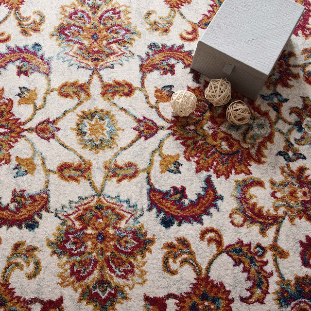ENTOURAGE AZAMI DISTRESSED VINTAGE FLORAL LATTICE | AREA RUG