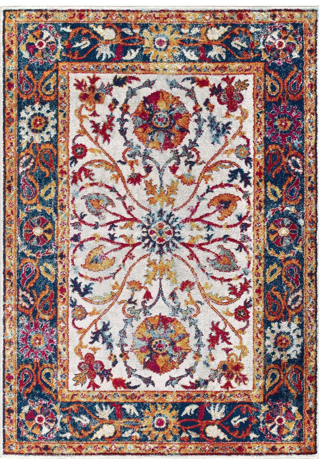 ENTOURAGE SAMIRA DISTRESSED VINTAGE FLORAL PERSIAN MEDALLION | AREA RUG