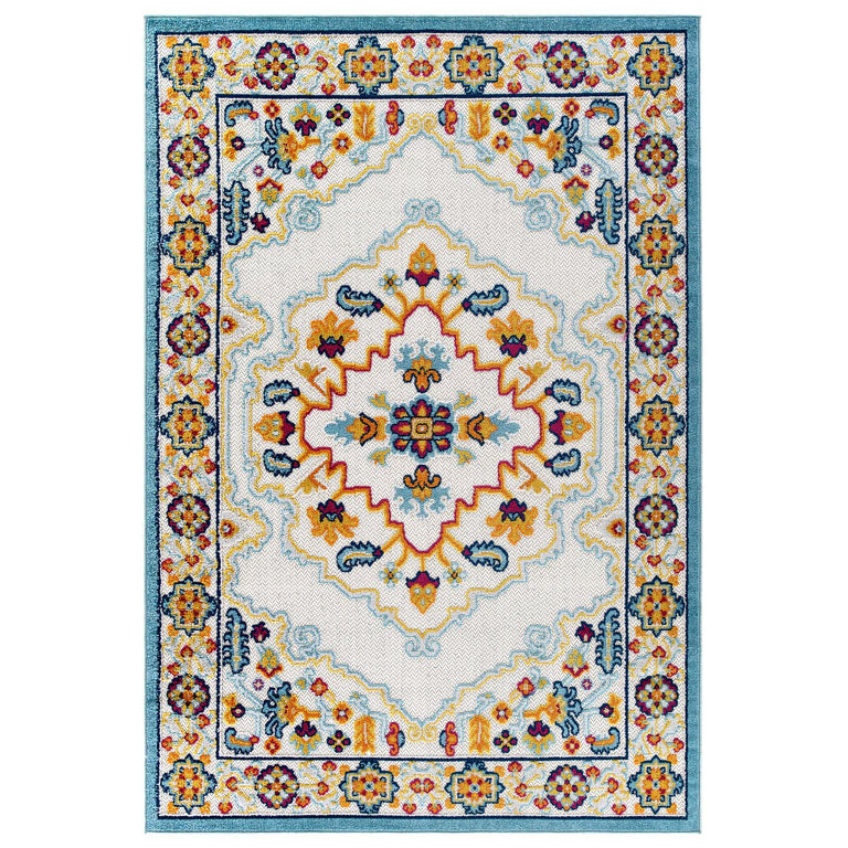 REFLECT ANSEL DISTRESSED FLORAL PERSIAN MEDALLION | AREA RUG