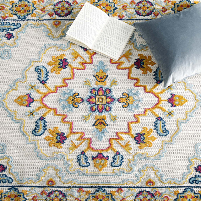 REFLECT ANSEL DISTRESSED FLORAL PERSIAN MEDALLION | AREA RUG