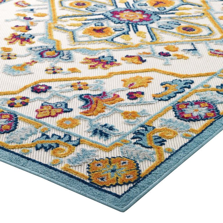 REFLECT FREESIA DISTRESSED FLORAL PERSIAN MEDALLION | AREA RUG