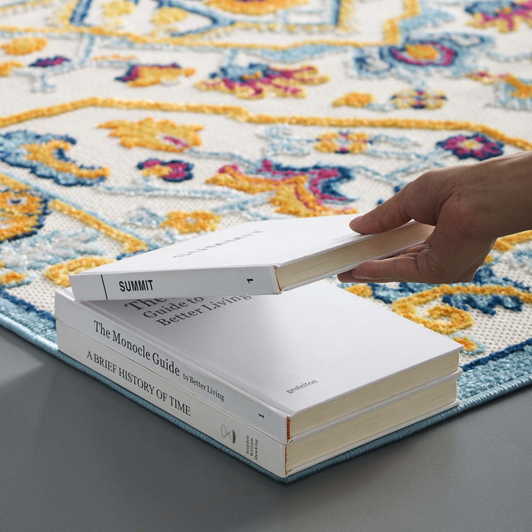 REFLECT FREESIA DISTRESSED FLORAL PERSIAN MEDALLION | AREA RUG