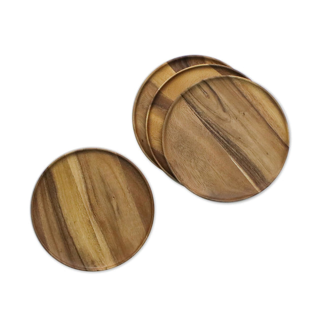 THAI DARK WOOD PLATES 8" (THAILAND) | ENTERTAINING