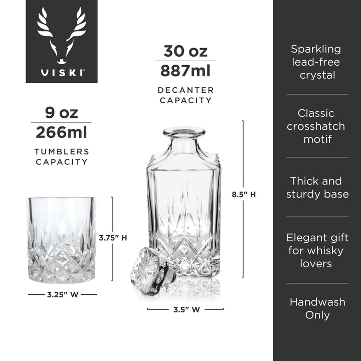 ADMIRAL 3 PIECE DECANTER TUMBLER SET