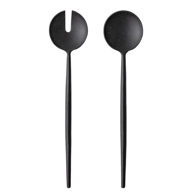 BLACK STEEL SALAD SERVERS SET | ENTERTAINING