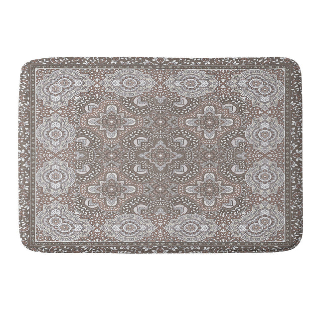AIMEE ST HILL FARAH BORDER NEUTRAL MEMORY FOAM BATH MAT