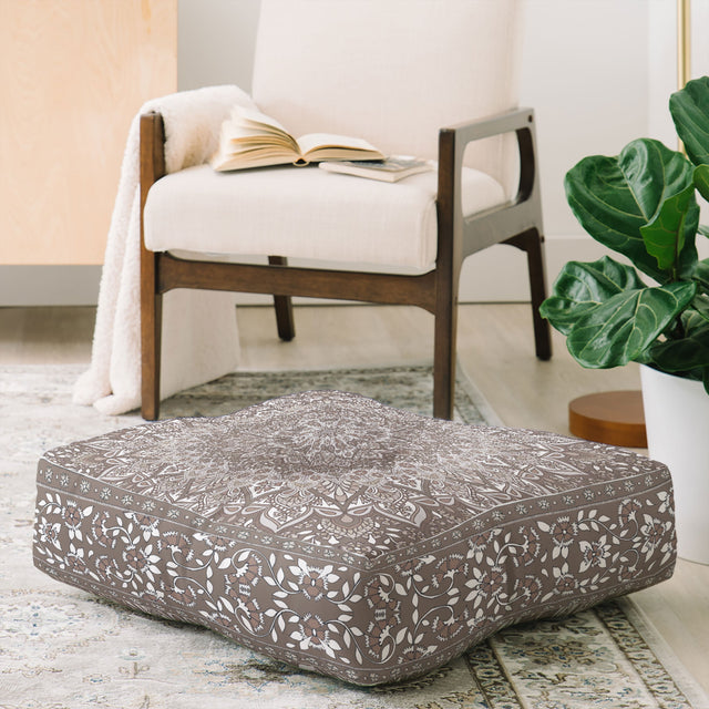 Farah Neutral Floor Pillow Square