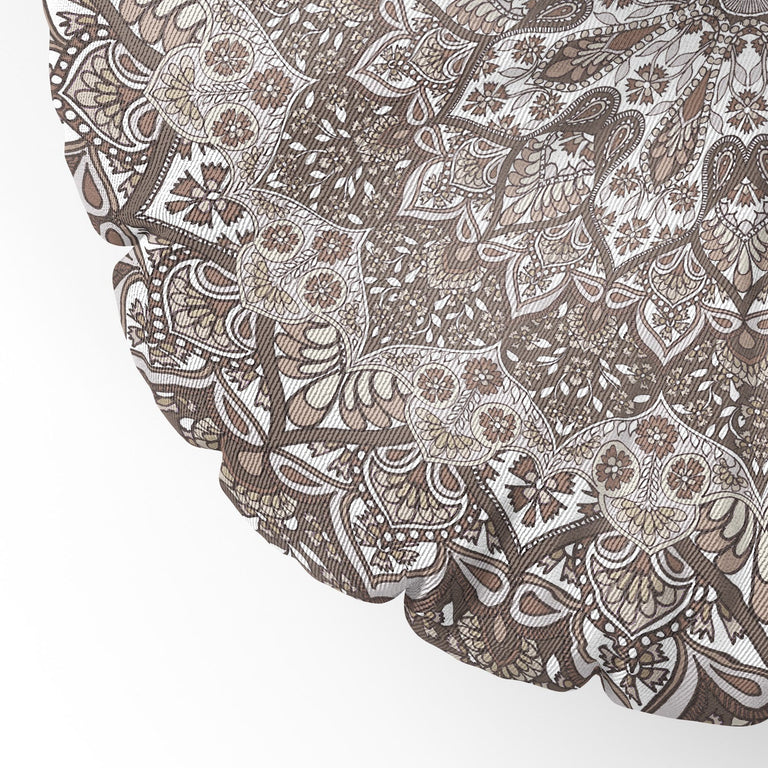 Farah Neutral Floor Pillow Round