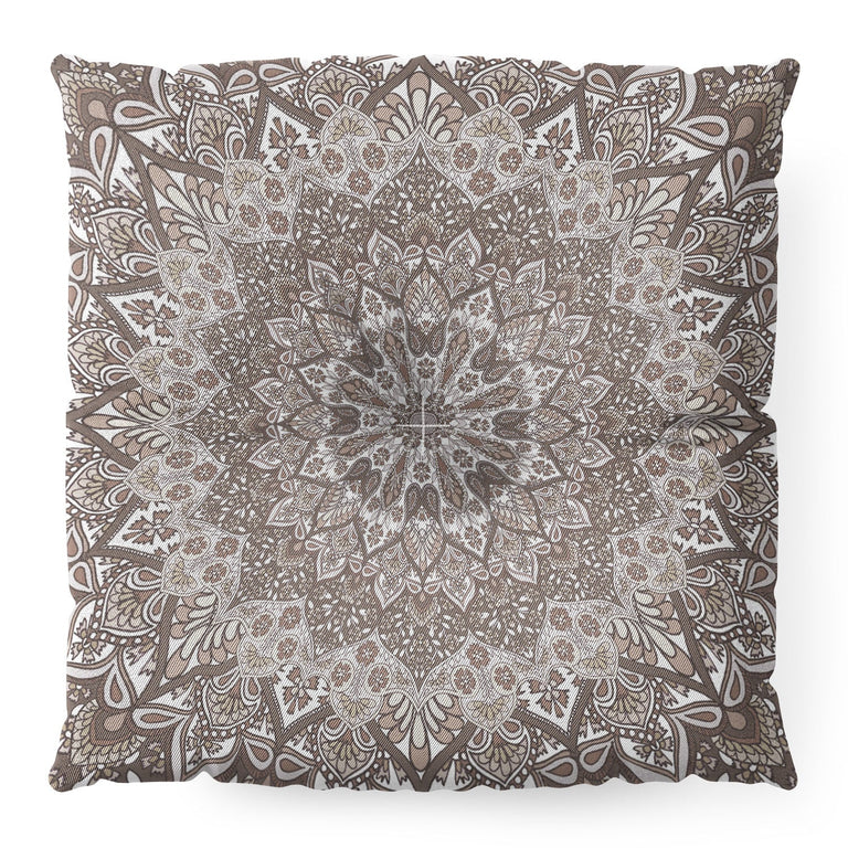 Farah Neutral Floor Pillow Square