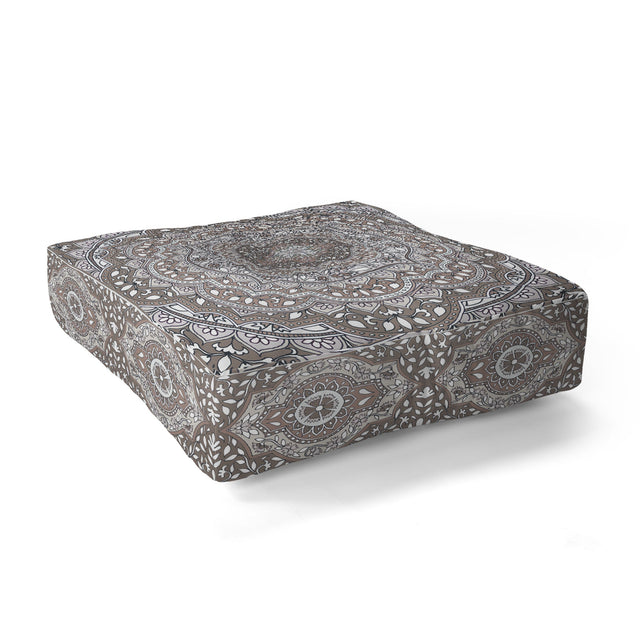 Farah Round Neutral Floor Pillow Square