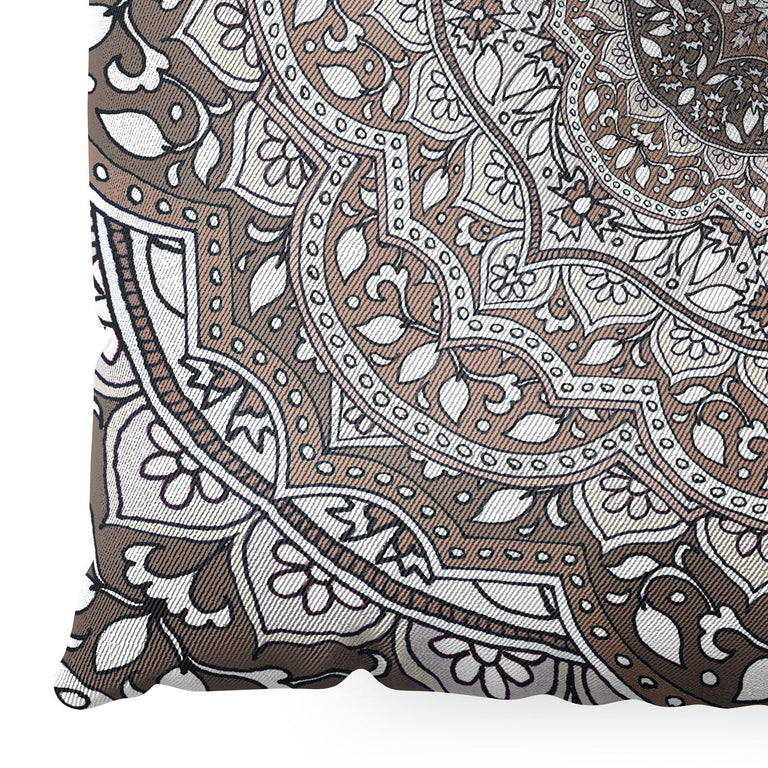 Farah Round Neutral Floor Pillow Square