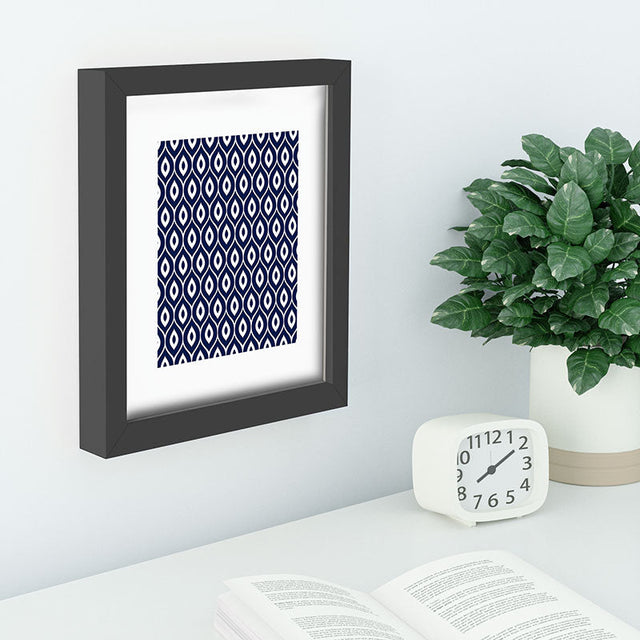 Leela Navy Recessed Framing Rectangle