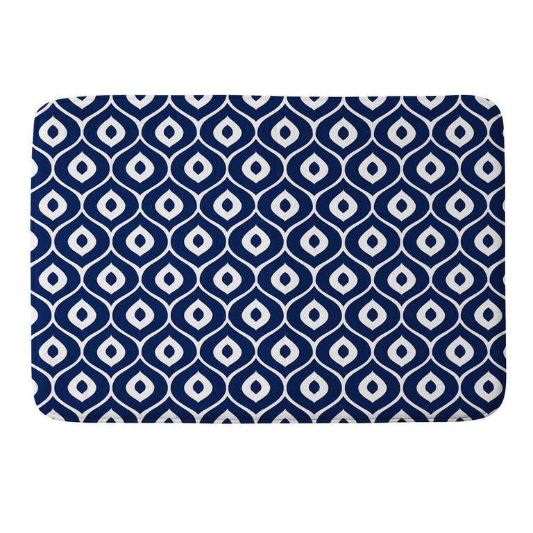 AIMEE ST HILL LEELA NAVY MEMORY FOAM BATH MAT