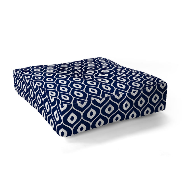Leela Navy Floor Pillow Square