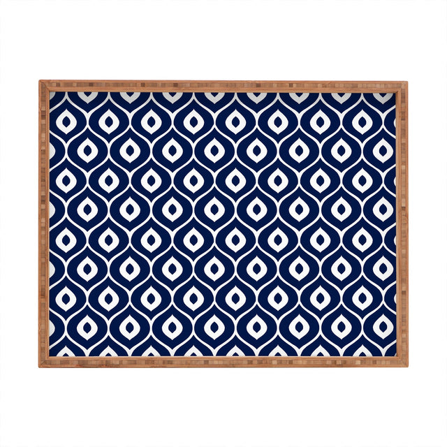 LEELA NAVY RECTANGULAR TRAY