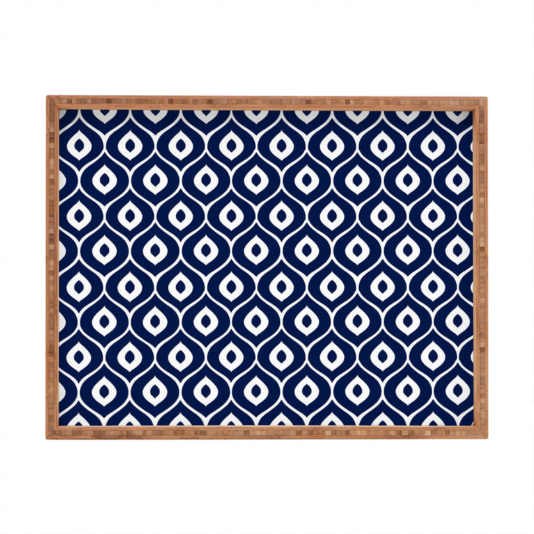 LEELA NAVY RECTANGULAR TRAY