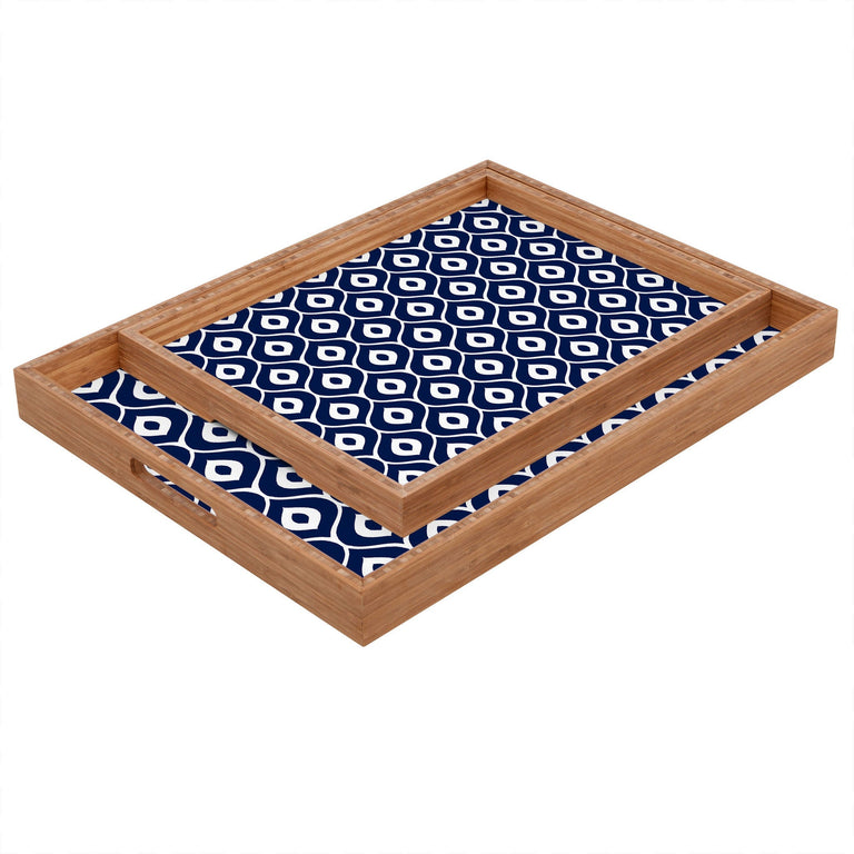 LEELA NAVY RECTANGULAR TRAY