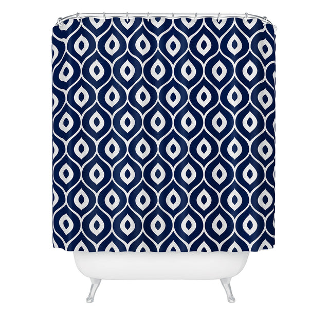 AIMEE ST HILL LEELA NAVY SHOWER CURTAIN