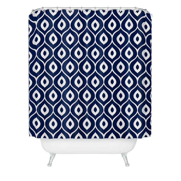 AIMEE ST HILL LEELA NAVY SHOWER CURTAIN