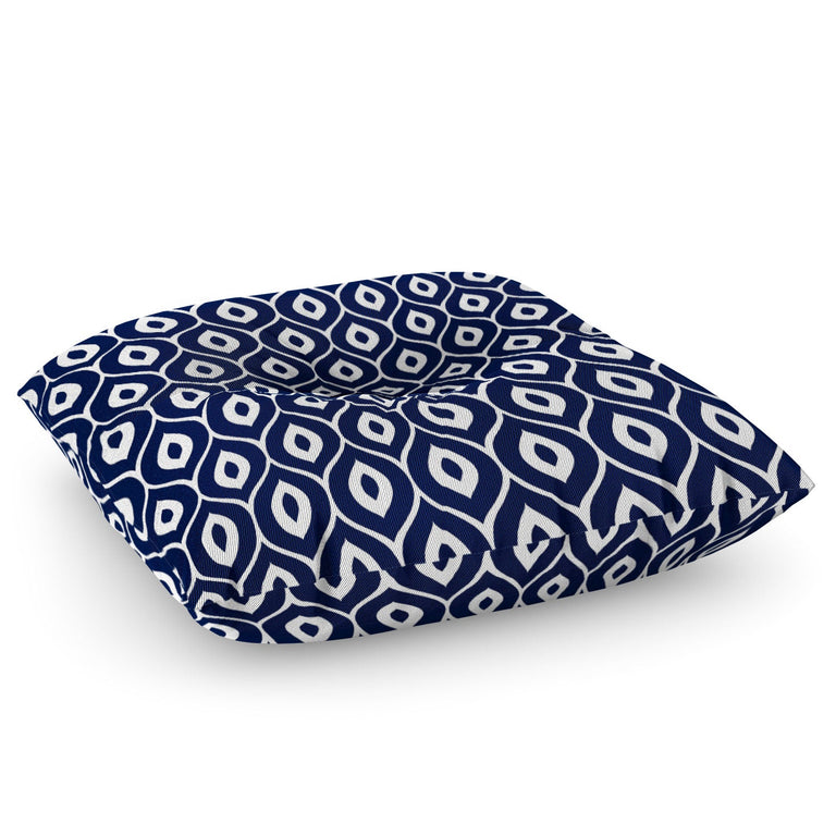 Leela Navy Floor Pillow Square