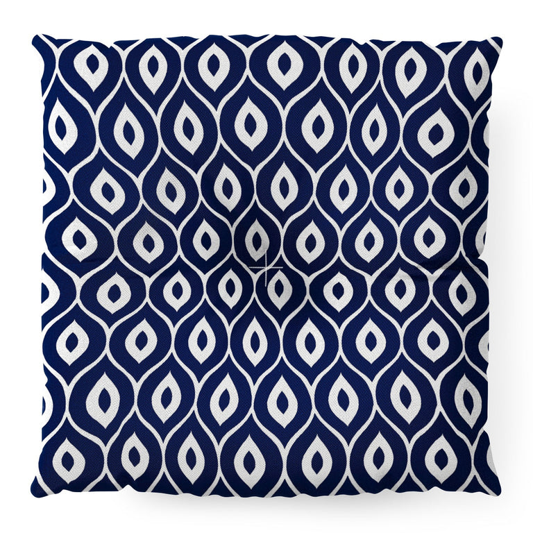Leela Navy Floor Pillow Square