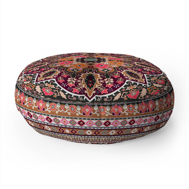 Semera Rust Floor Pillow Round