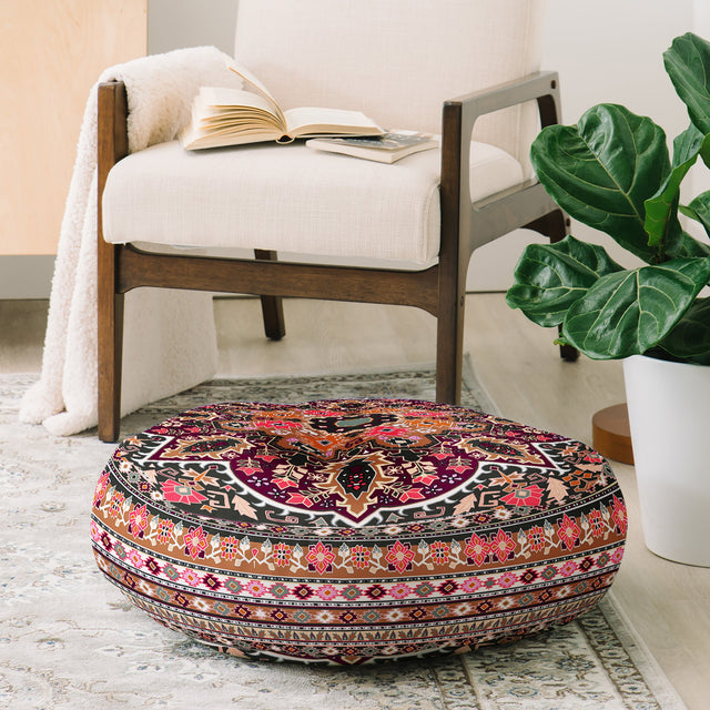 Semera Rust Floor Pillow Round