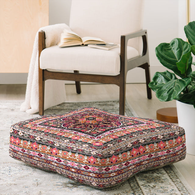 Semera Rust Floor Pillow Square