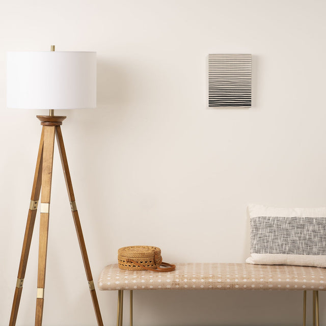 Black Horizontal Lines Art Canvas