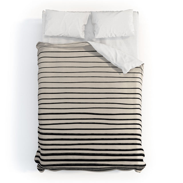 BLACK HORIZONTAL LINES DUVET / COMFORTER