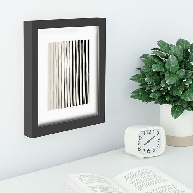 Black Vertical Lines Recessed Framing Rectangle