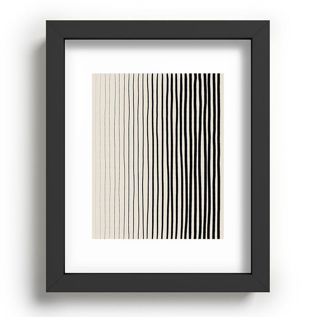 Black Vertical Lines Recessed Framing Rectangle