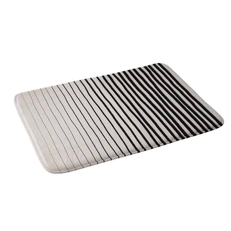 ALISA GALITSYNA BLACK VERTICAL LINES MEMORY FOAM BATH MAT